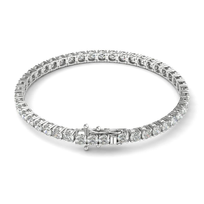 Premium 18k White Gold Tennis Bracelet Set With Natural Diamond (1.90ct. TDW)